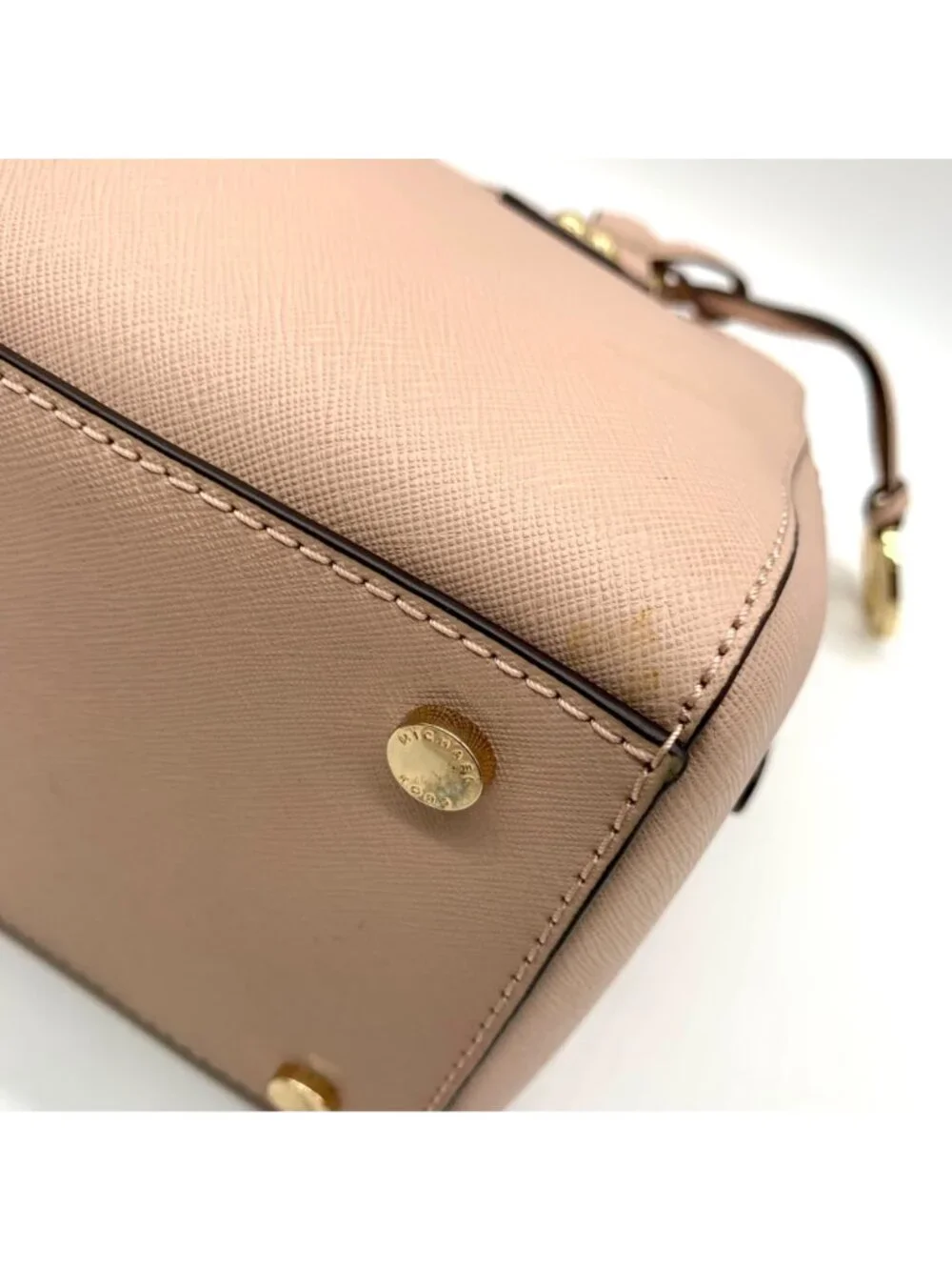 Michael Kors Blush Pink Saffiano Leather Sandrine Satchel